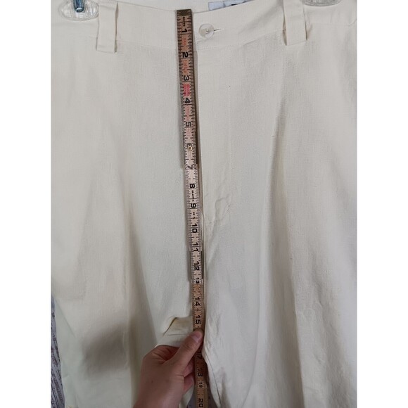 Pierre Garcia Shorts Pants Men's 38W Beige Relaxed Fit Linen Cotton Blend - Picture 6 of 9